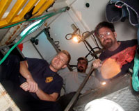 
The crew of Aquarius, the nation's equivalent of an underwater space shuttle, studied how mantis shrimp communicate and see. Research findings were published in the journal Nature.