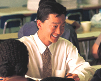 Clinical Associate Professor of Education John Lee works with teachers enrolled in Project SUPPORT, UMBC's urban teacher-training program.