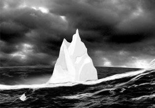 Untitled (Iceburg 2), photography and digital montage, 2009, Calla Thompson