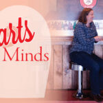 Hearts and minds two women talking on stools