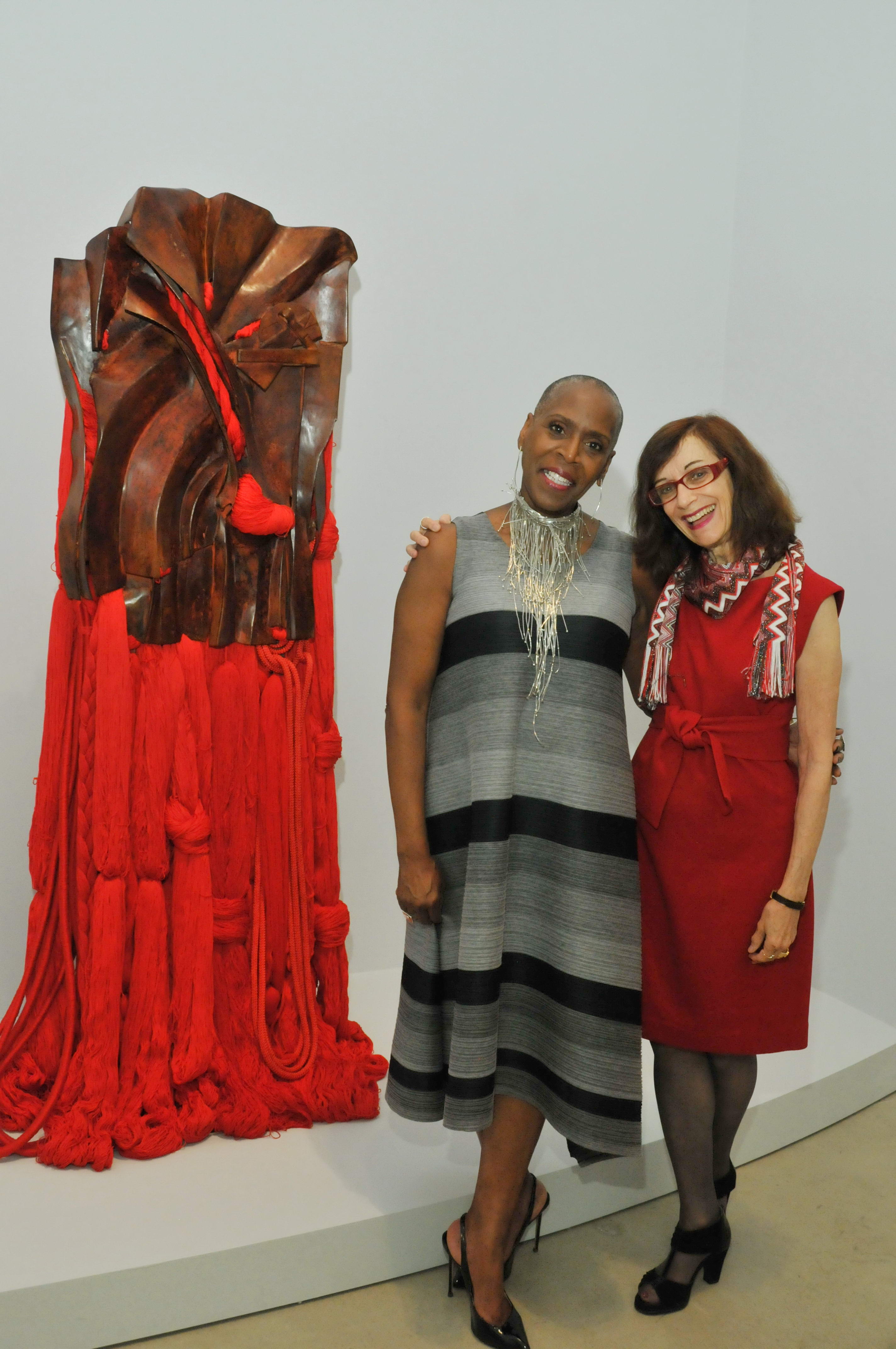 Ellen Handler Spitz with artist's New York City gallery representative, Noel