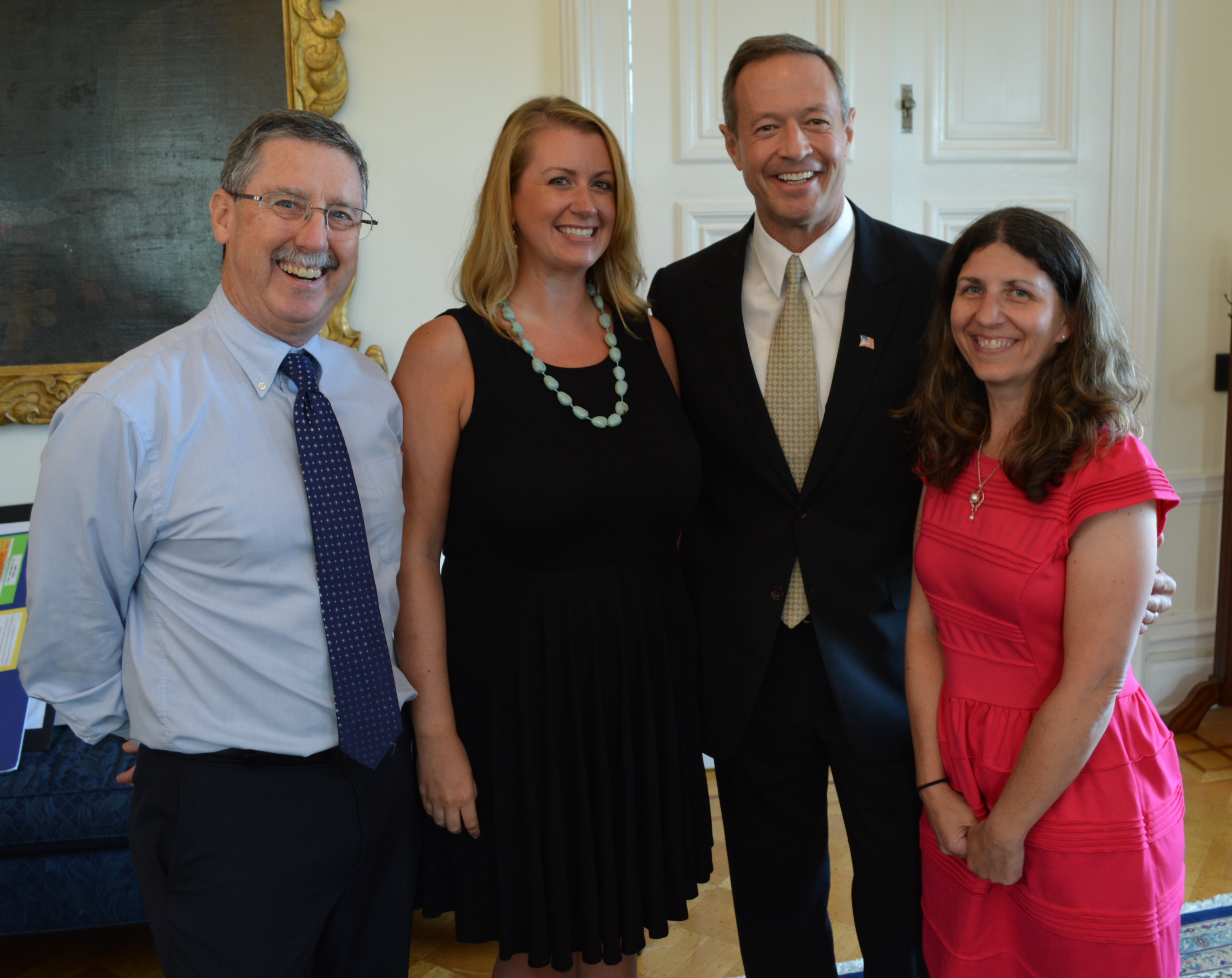 O'Malley with Hannah, Michele and Roy