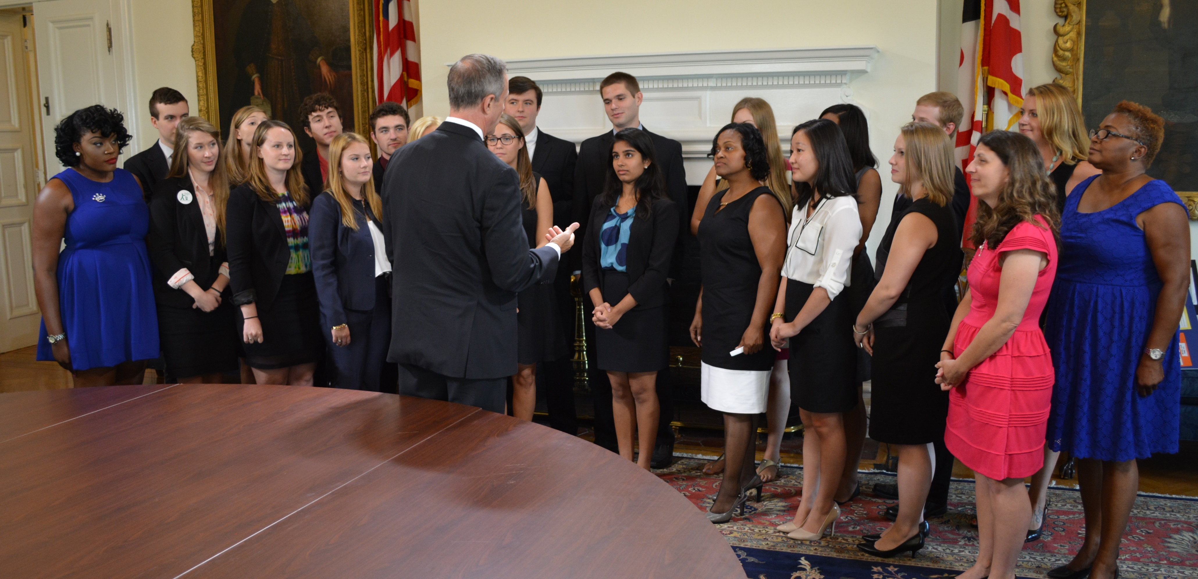 O'Malley with students 2