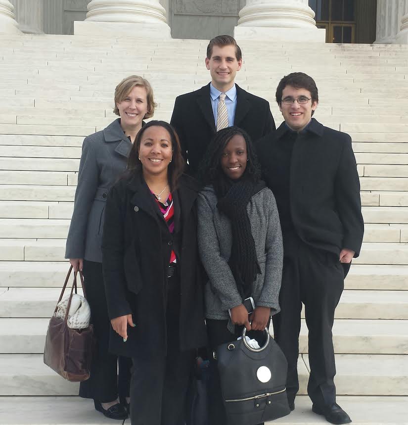 Susannah Prucka and UMBC students visit the U.S. Supreme Court. 