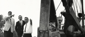Albin O. Kuhn, Guy Chisholm, and Homer Schamp at the UMBC Groundbreaking