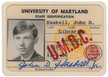 John Haskell was the very first employee at UMBC, hired by Albin O. Kuhn to build the university’s library.