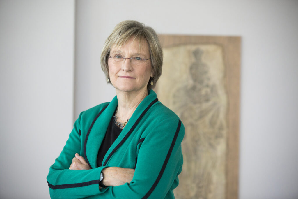 Harvard President Drew Faust is pictured in the Harvard Art Museums at Harvard University. Stephanie Mitchell/Harvard Staff Photographer