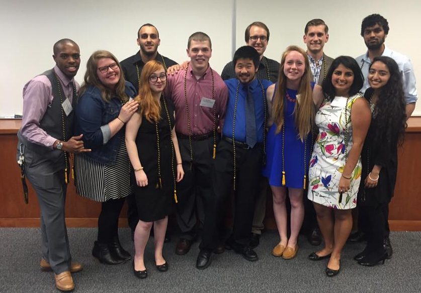 Ashby Henningsen poses with other UMBC Sondheim Public Affairs Scholar