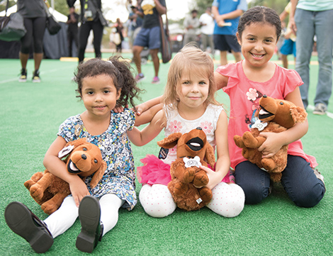 Kids find the plush life with Retriever memorabilia at the House of Grit.