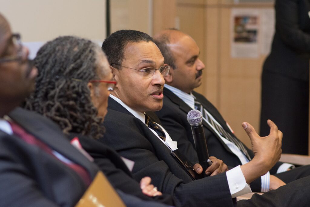 President Hrabowski participates during Baltimore Stories panel. 