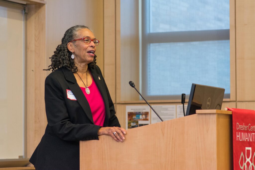 Bonnie Thornton Dill speaks during Baltimore Stories. 