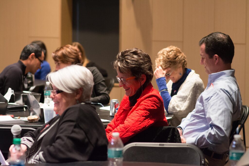 UMBC's Bev Bickel, David Hoffman, Kathy O'Dell, and Ana Maria Schwartz Caballero participate in roundtable during Baltimore Stories. 