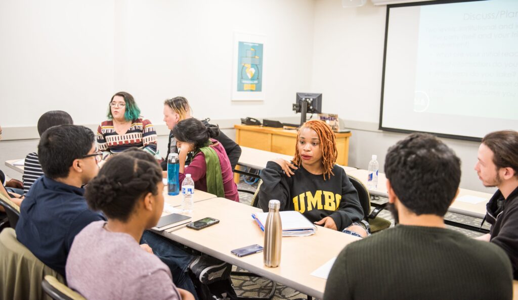 Dr. Adrienne Keene workshops with members from the UMBC community.