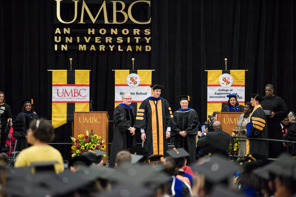 Baltimore County executive candidate John Olszewski, Jr receives his Ph.D. in public policy. 