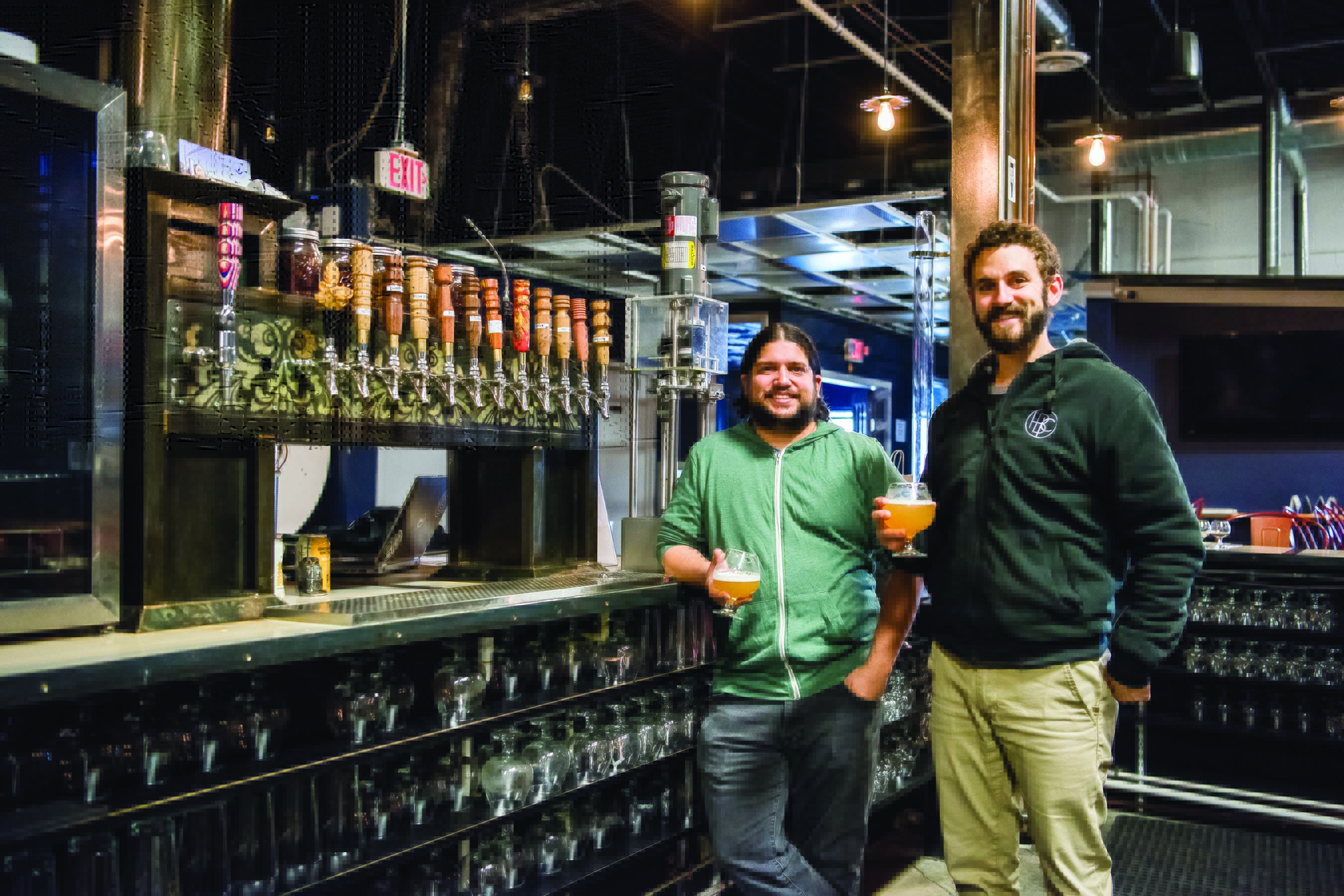 Jordan Baney and Zachary Michel '09 of Hysteria Brewing Company.