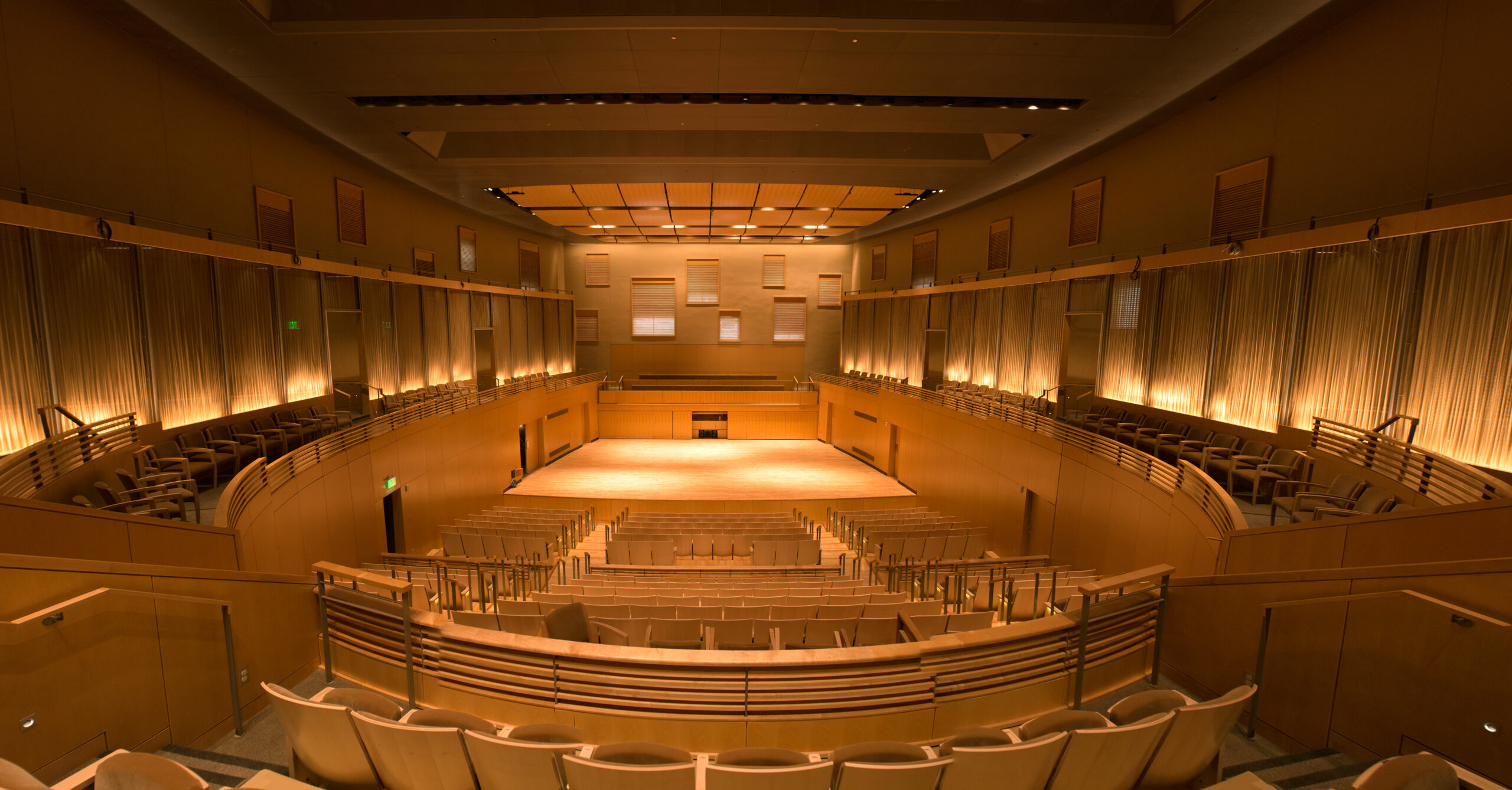 An image of a concert hall looking toward the stage