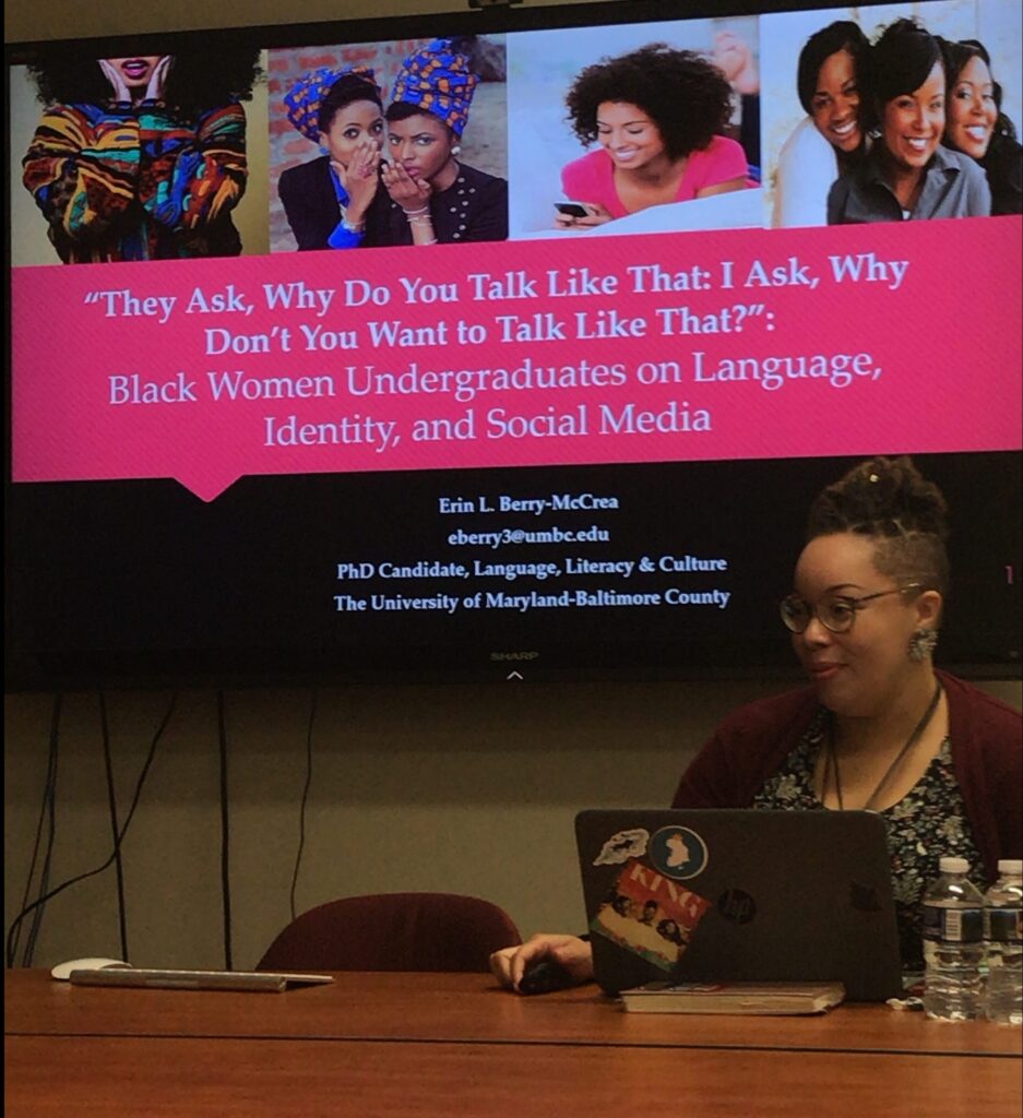 Berry-McCrea defending her dissertation at UMBC this fall.