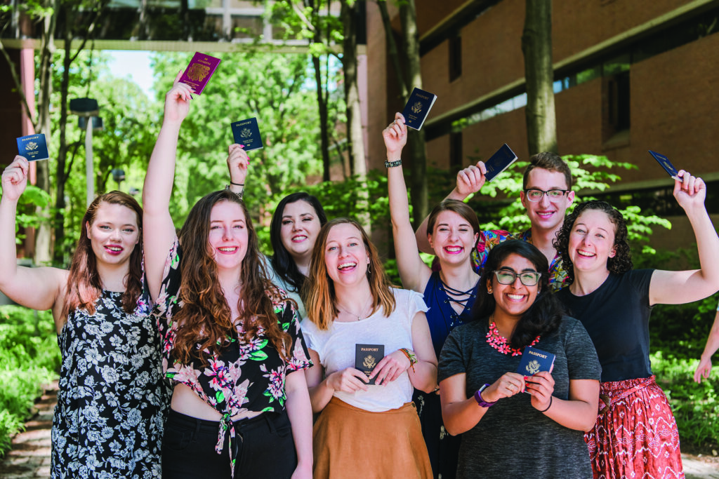 In the last decade, UMBC has helped 51 Fulbright recipients travel and learn around the world. Pictured: UMBC's 2018 Fulbright awardees. 