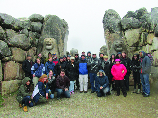 The ANCS Study Tour visits the Lion Gates at the Hittite Capital of Hattusa, Turkey.