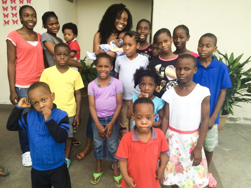 Jessica Linus '19, health administration policy, at an orphanage during a service trip to Port Harcourt, Nigeria. Photo courtesy of Linus.