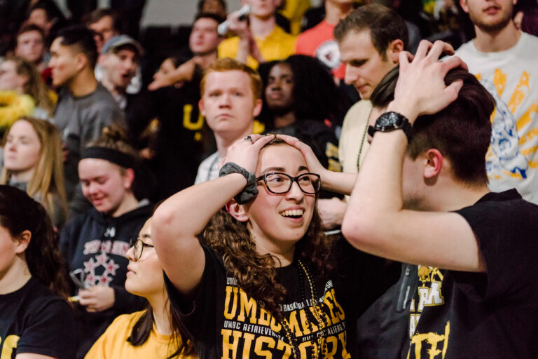 Retriever fans take in the double overtime win.