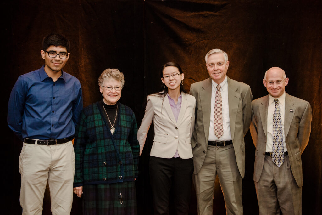 Jonathan Acuna-Lopez, Sandy Geest, Linda Wiratan and Jay Geest gather at the luncheon. 