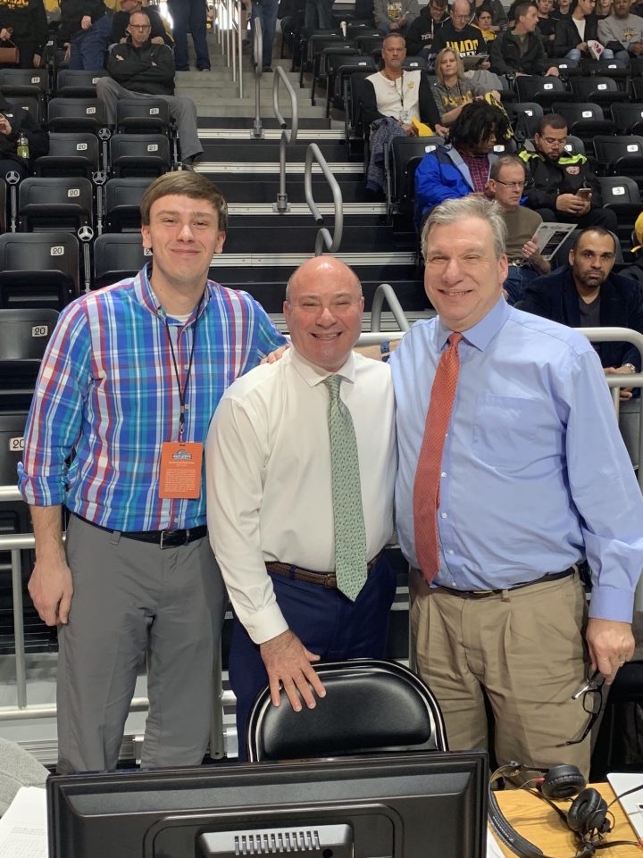 Carr traveled to Charlotte, N.C. to cheer on UMBC men’s basketball during March Madness 2018. Photo by Kait McCaffrey for UMBC.