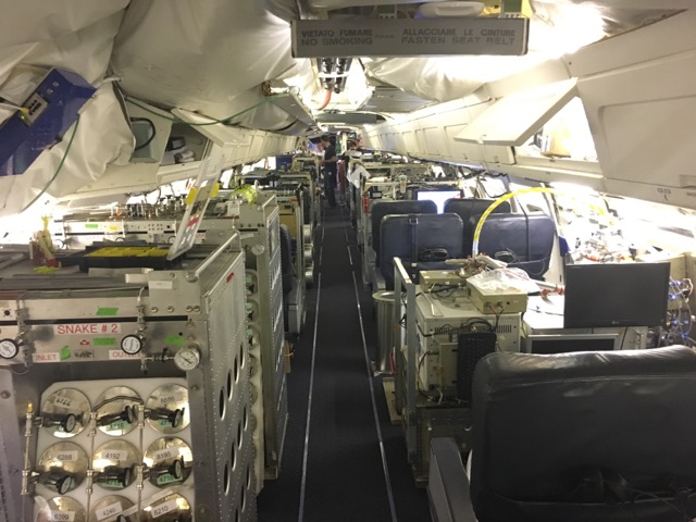 inside a research aircraft