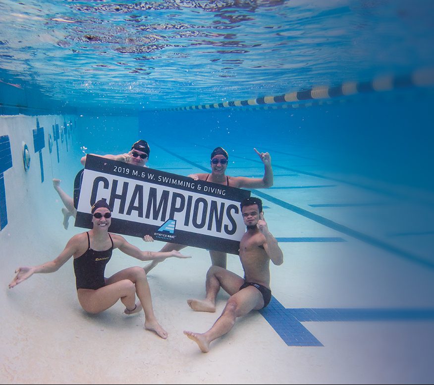 The Retrievers swept the America East championships this past winter, claiming their 31st and 32nd titles. Photo by Marlayna Demond ’11.