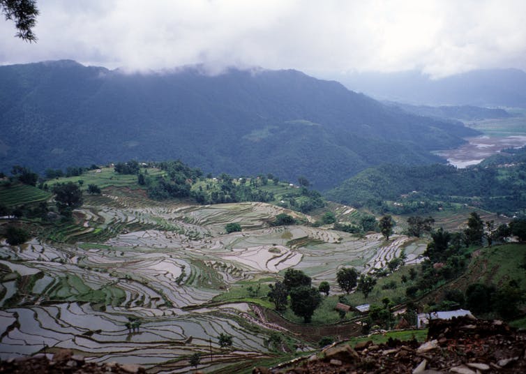 People have been modifying Earth – as in these rice terraces near Pokhara, Nepal – for millennia. Erle C. Ellis, CC BY-ND