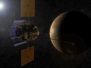 Spacecraft and planet