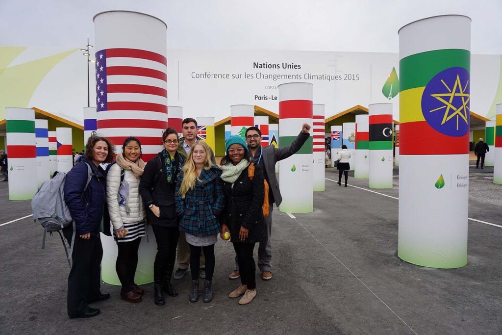 Tormos-Aponte at the 2015 Climate Change Conference in Paris.