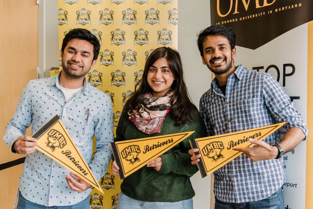 Graduate students from India officially become Retrievers during international student orientation.