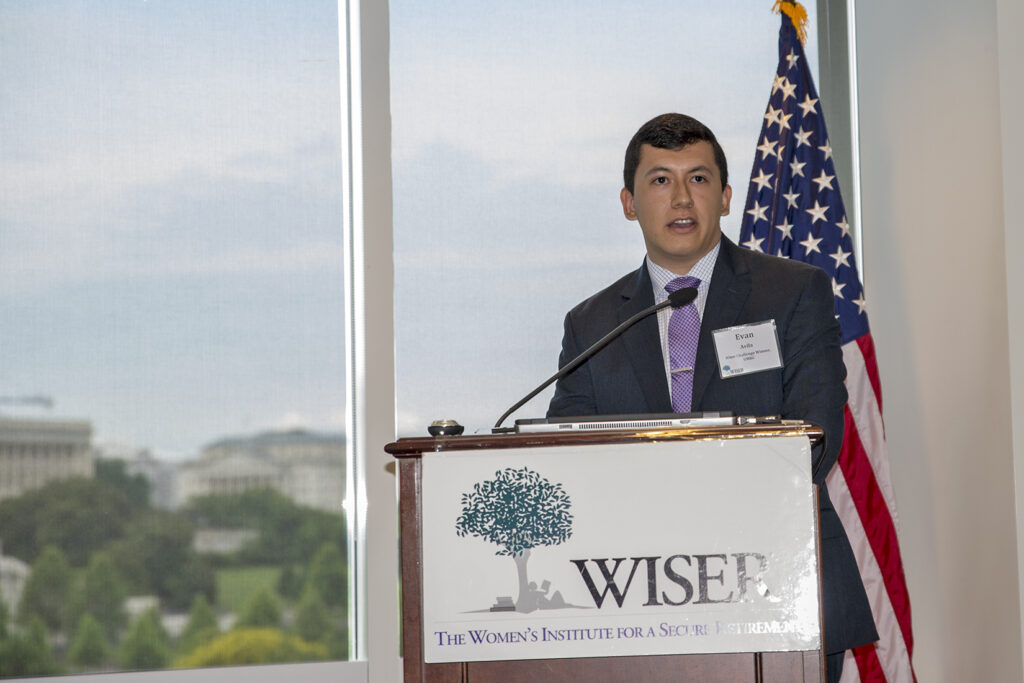 Evan Avila speaking at iOME Challenge by WISER Institute.