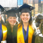 Sisters Michelle, Melissa, and Melanie Biddinger will earn their master's of teaching degrees together this winter.