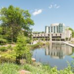 UMBC Albin O'Kuhn Library in springtime.