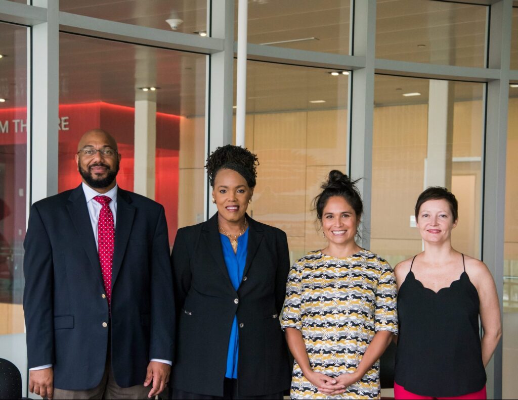  (L to R) Bediako,  Bankole-Medina, Runstedtler, King. Photo by Marlayna Demond '11.