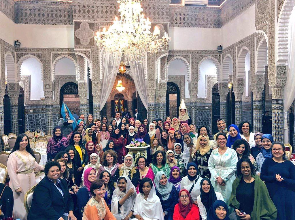 Photo of large group of women in Saudi Arabia, all of whom belong to Ashwag Alasmari's online Women in Computing in Saudi Arabia community.