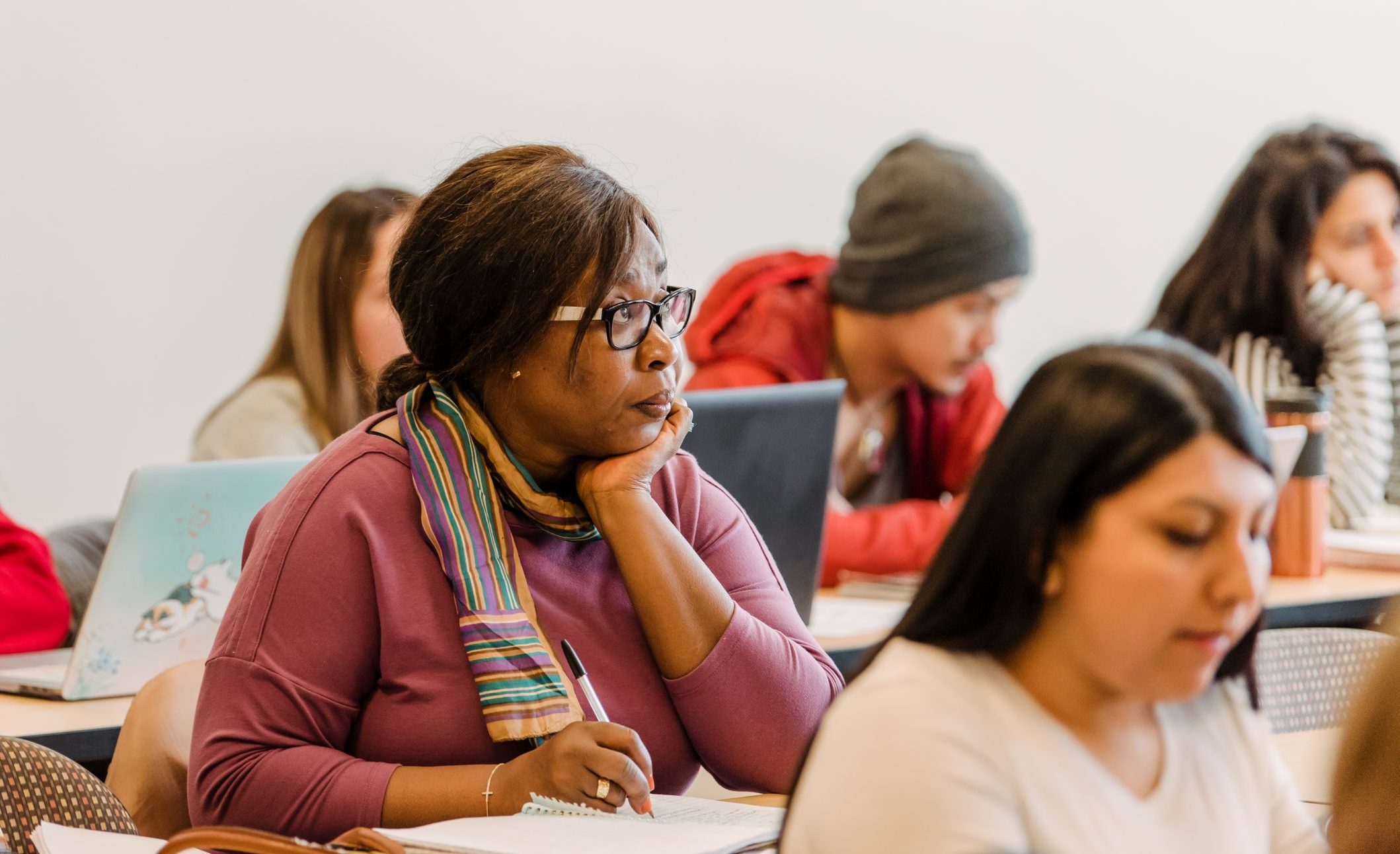 students in class