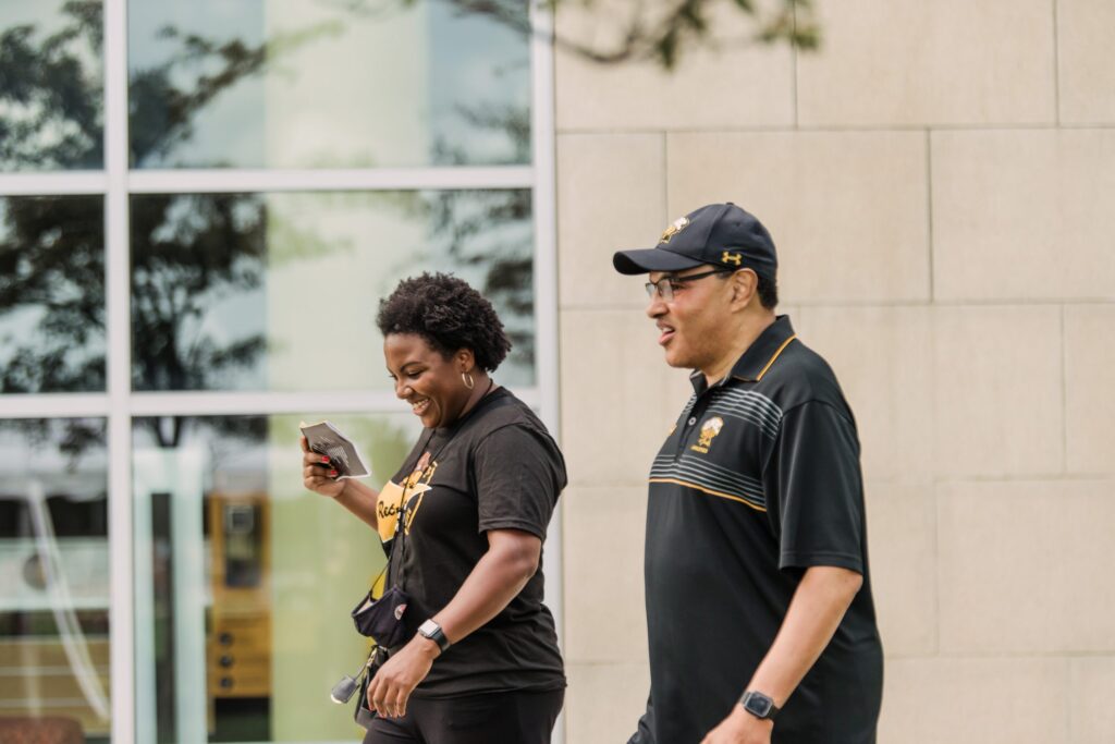UMBC staff and faculty at an event in 2019. Photo by Marlayna Demond '11 for UMBC.