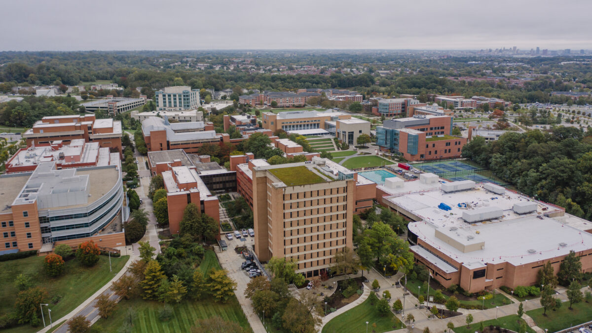 UMBC's campus from a bird's eye view