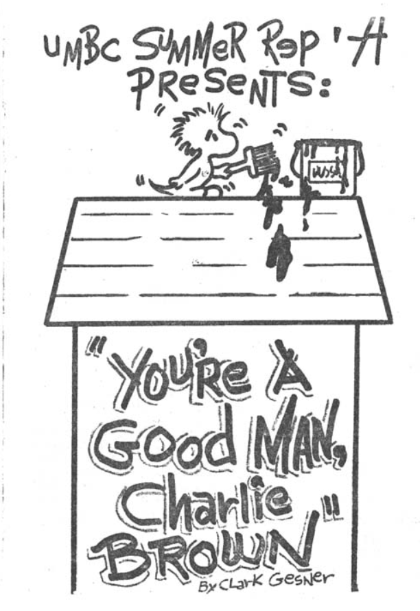 a drawing from the play "you're a good man, charlie brown"