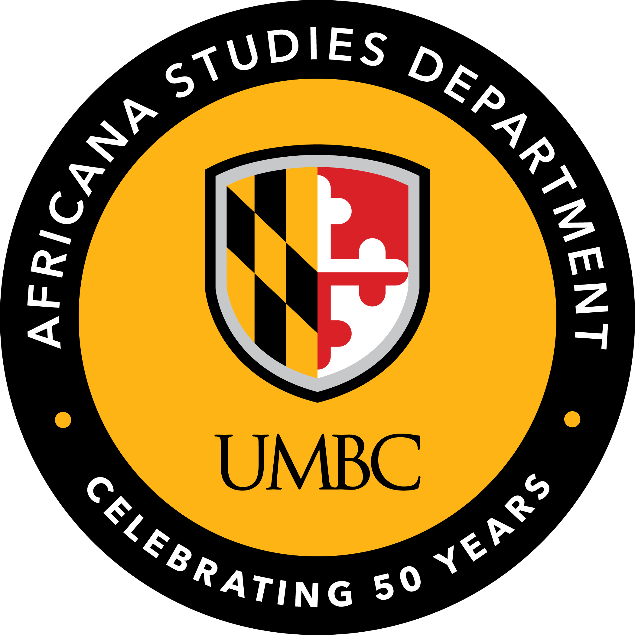 A logo says Africana Studies Department Celebrating 50 Years