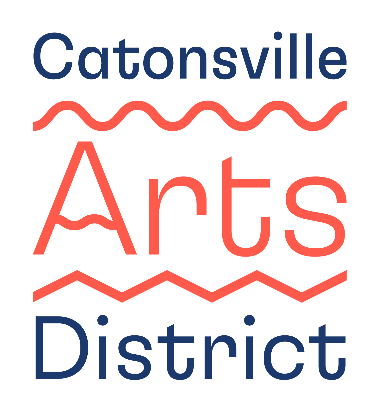 A logo with wavy lines says Catonsville Arts District