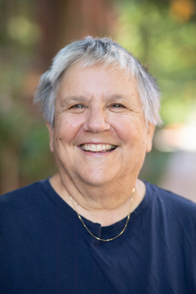 portrait of a woman with short gray hair