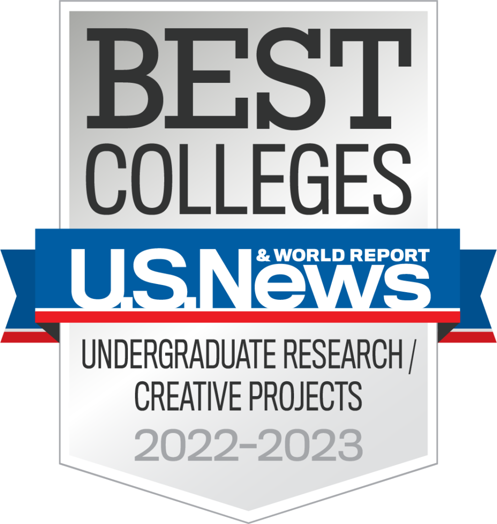 2022-2023 U.S. News & World Report Best Colleges Award for Undergraduate Research and Creative Projects