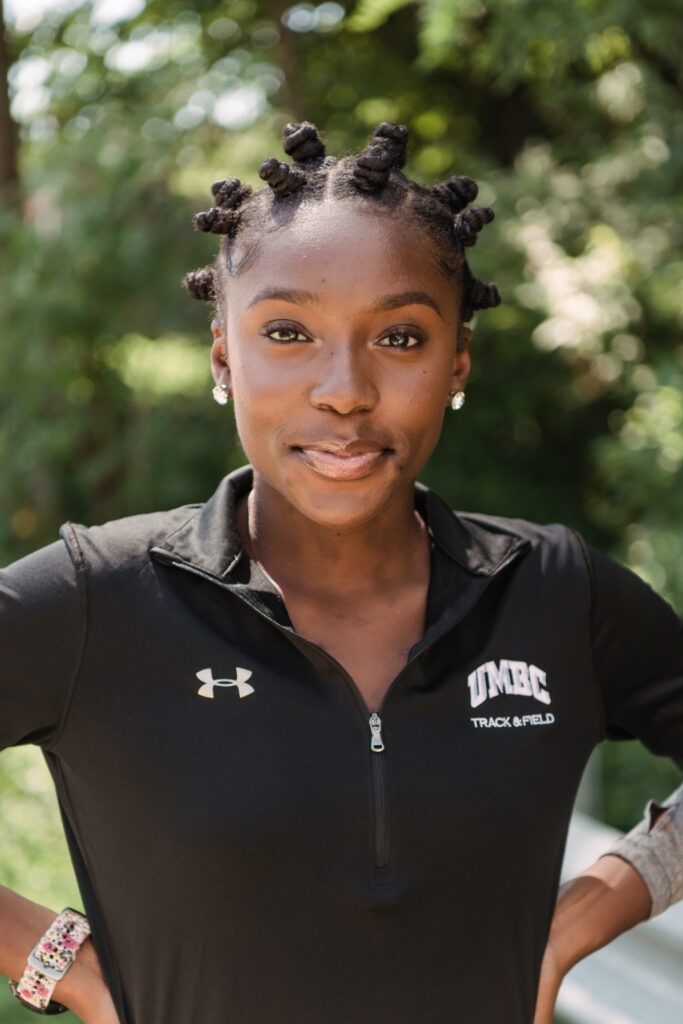 Headshot of Caitlyn Bobb wearing UMBC gear