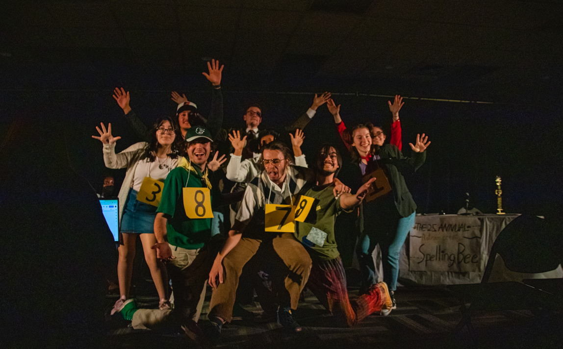 Students perform in a play together at UMBC where student Anthony Rivera studies information systems.