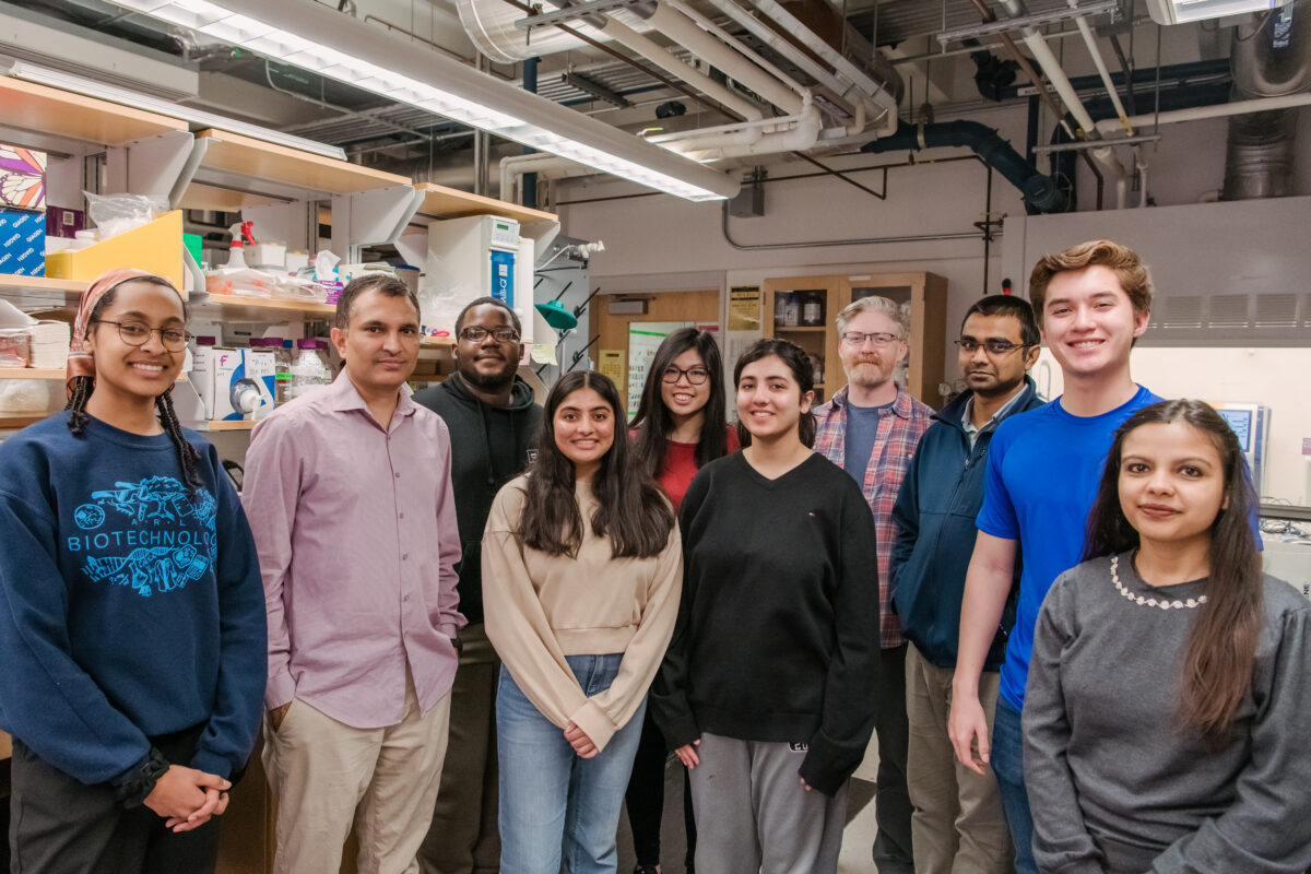 group photo in a laboratory