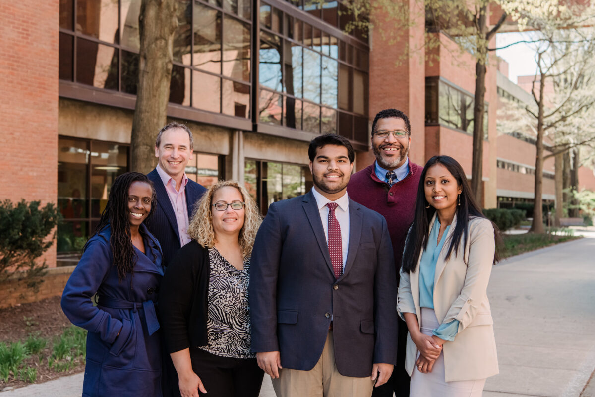 Group photo in front of the UMBC Biological Sciences Building